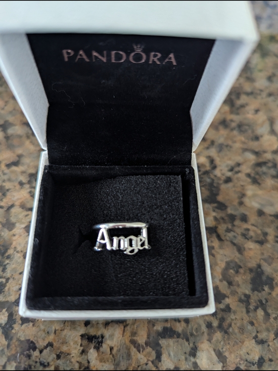 Pandora Jewelry - Pandora Silver 'Angel' Script Ring - Silver